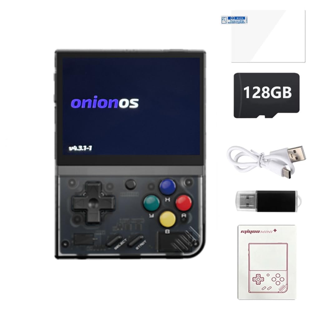 MIYO  Miyoo Flip V2 Handheld Game Console with Metal Hinge, Plug & Play