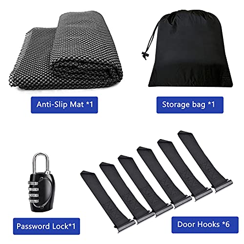 WARMQ Cubic Feet Waterproof Vehicle Cargo Carriers with Anti-Slip Mat, 10 Reinforced Straps, 6 Door Hooks for All Vehicle SUV with or Without Rack