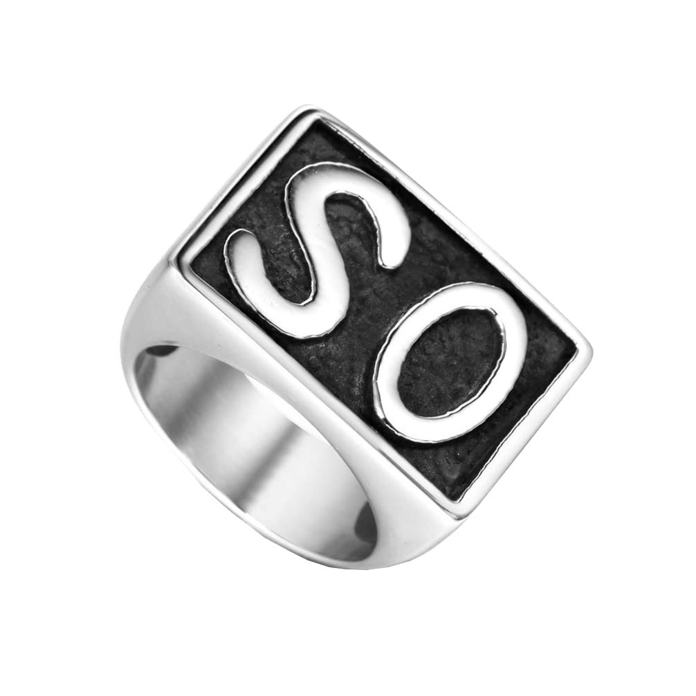 Jewelry Mens Stainless Steel Biker Rings So Vintage Gold Black