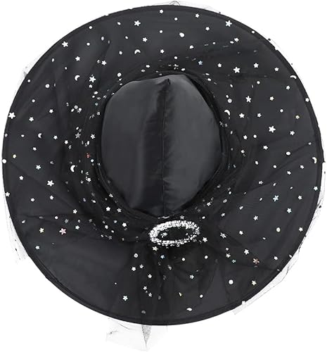Miniatura 3 de Century Star Sombreros de bruja para mujer, sombreros de Halloween con velo para adultos, accesorios de disfraz de bruja para fiestas