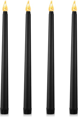 Honoson 4 velas LED de adviento sin llama, velas parpadeantes para Halloween, Hanukkah, Navidad, rituales de Adviento para vacaciones, iglesia,