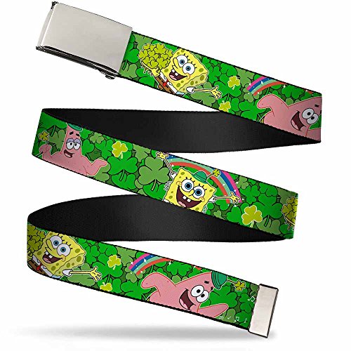 Nickelodeon Kids' Big Buckle-Down Web Belt Spongebob 1.0