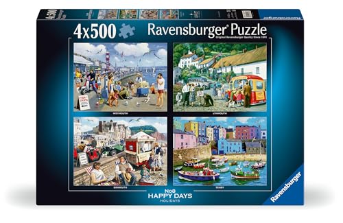 Ravensburger Happy Days No. 8 Holidays - 4x 500 Piece Jigsaw Puzzles for Adults and Kids Age 10 Years +