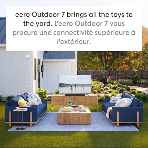 Amazon eero Max 7 (3-pack) with Amazon eero Outdoor 7 (1-pack) mesh wifi system