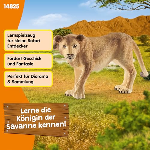 SCHLEICH WILD Life | Löwin 14825 | detailgetreue Tierfiguren | Zoo Spielzeug | tolles Geschenk für Jungen und Mädchen | Deko für Geburtstag | Spielfigur ab 3 Jahren | 12 x 4 x 5 cm