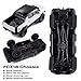 FCX18 FMS 1/18 Hummer EV RC Crawler, RC Pick-up Truck, RC Rock Crawler with 2 Speed, Lighting Control, Portal Axles for Adults (Black)