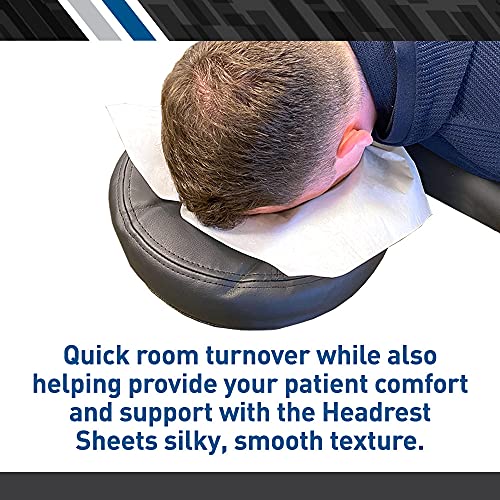 Image of BodyMed Premium Headrest Paper Sheets - Without Slit - Disposable Medical Face Barrier - Exam Paper Sheets - Case of 1,000 - 12-inch x 12-inch - White (Pack of 8)