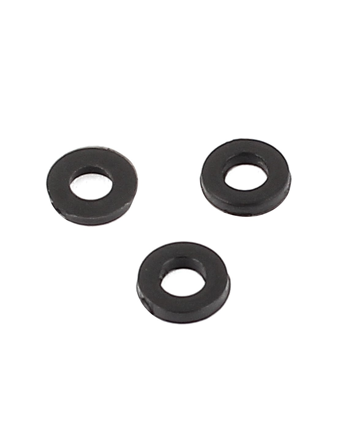Aexit 100pcs Round Washers Insulation Nylon Flat Spacer Washer ket Ring 2 x 5 x Flat Washers 1mm Black