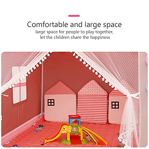 Foppla Children Play Tent Princess Castle House 51.2 x 39.4 x 47.2 Inch Game Room Cartoon Easy Assemble Playhouse Tent Toys Gifts for Boys Girls Indoor and Outdoor (Pink)(pink) - Image 7