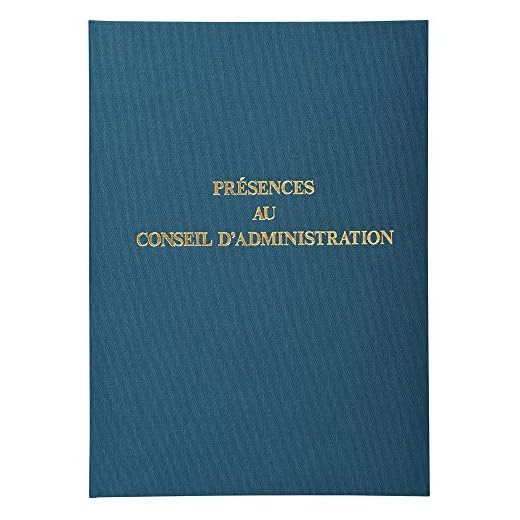 Exacompta - Ref. 71E - 1 registro jurídico presentado a la Junta Ejecutiva - Dimensiones 29,7 x 21 cm - Tamaño A4-100 páginas numeradas - Tapa dura cubierta con lienzo azul