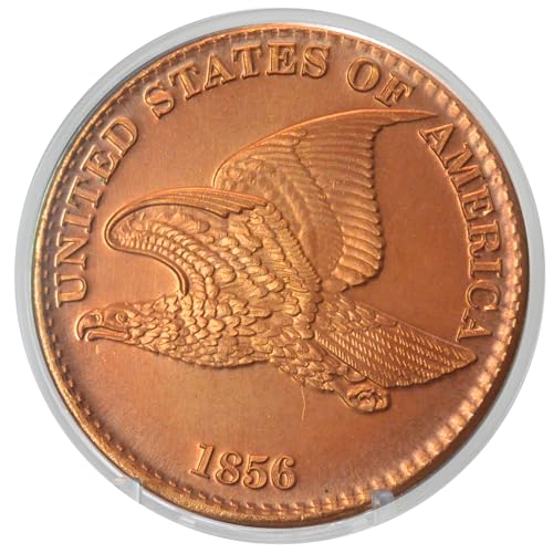 1856 Flying Eagle Cent Design 1 oz Pure .999 Copper Round Collectible Jumbo 39mm Coin in Capsule - COA by Heavenly Metals