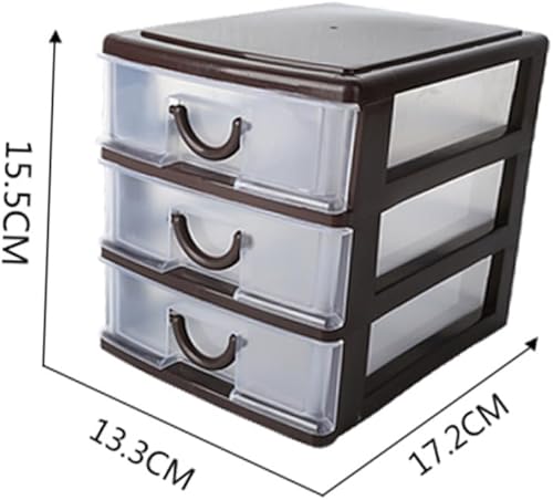 Miniatura 3 de Operitacx Organizador de 3 contenedores Caja de almacenamiento de maquillaje Armario Gabinete de almacenamiento de plástico Caja de almacenamiento