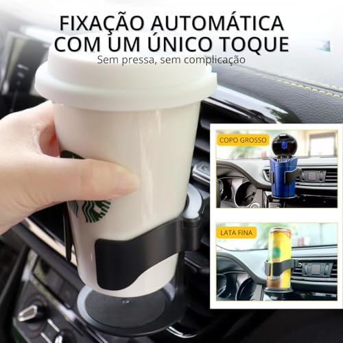 Suporte Ajustável De Porta Copo Porta Cuia Porta Garrafa Veicular Regulável Carros Suporte Universal