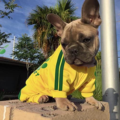 Otunrues Dog Hoodie Security Clothes 4 Legs Jumpsuit Sweatshirt Hoodies Soft & Warm Dog Outfit Pullover Dog Winter Clothes Sweater for Small Medium Large Dogs Cats (Yellow, XX-Large) by Otunrues - Image 3