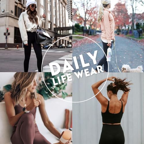 Bluemaple High Waisted Leggings for Women - Tummy Control Pants Non See Through Workout Soft Yoga Pants for Running Plus Size4