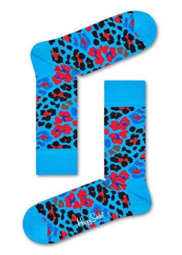Happy Socks, Colorful Premium Cotton Print Themed Socks for Men and Women, Leopard