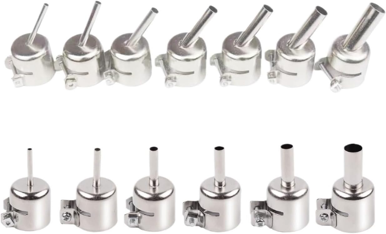 1PCS 850 Series Hot Air Nozzle Soldering Station，Compatible For SMD BGA Accessorie Heat Gun Welding 3/4/5/6.7/8/10mm(6pcs Straight set)