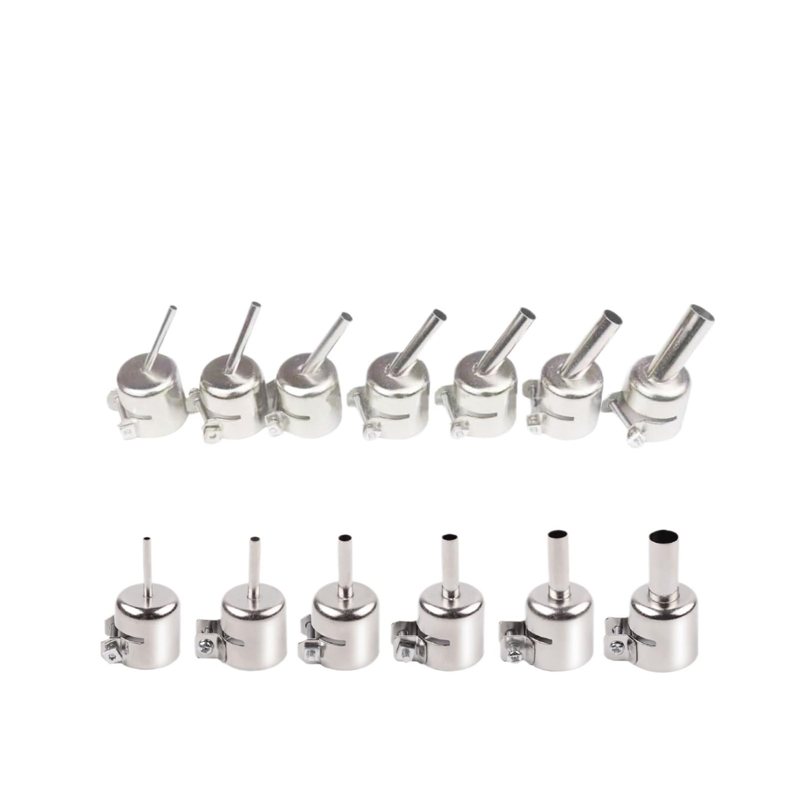 Ugello ad aria calda da 1 pezzo compatibile con la stazione di saldatura serie 850 | Accessorio for pistola termica for saldatura SMD BGA, dimensioni da 3 mm a 10 mm opzionali(7pcs Bent set)