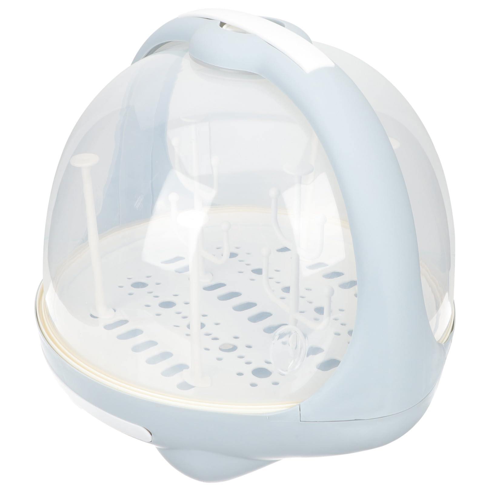Luxshiny Organisateur De Bouteilles De Lait avec Égouttoir Boîte De Rangement Étanche pour Biberons Accessoires De Tirage Et Vaisselle Design Pratique Et Amovible Couleur Bleue