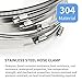 ZT-NET 4 Pieces Adjustable 304 Stainless Steel Hose Clamps Monitoring Loop Security Camera Poles Mount Adapter Bracket Clamp for Tree, Pole or other Similar Condition (12 Inch Hose Clamp)