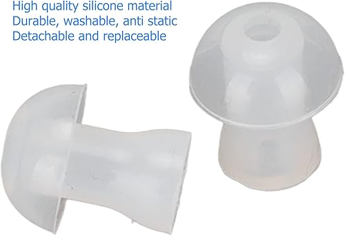 Miniatura 6 de 10 almohadillas para los oídos, cúpulas de silicona suave para audífonos BTE, ITE y de bolsillo, reemplazos de auriculares (mediano)