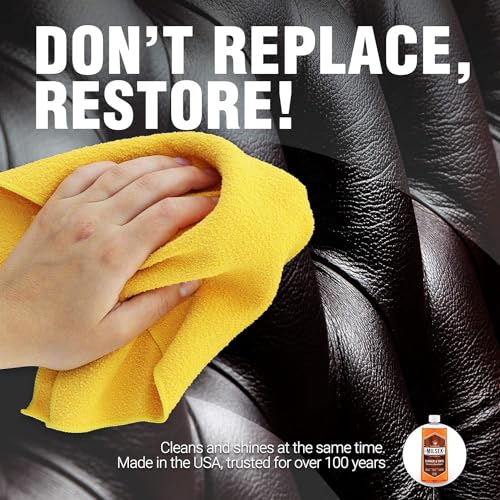 Milsek Leather & Vinyl Cleaner & Conditioner - Cleaning Supplies for Leather Home Furnitures, Couch, Automotive Interior, Shoes, Bags - 12 Fl Oz (Pack of 2) with Microfiber Towel - Thumbnail 3