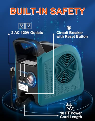 LZLXXLZL Air Mover Blower Fan - Carpet Dryer for Cooling, Drying and Ventilating, 355CFM Powerful Floor Fans for Home and Garage with 3 Speeds, High Velocity Utility Fan with 2 Outlets, 130W, Blue