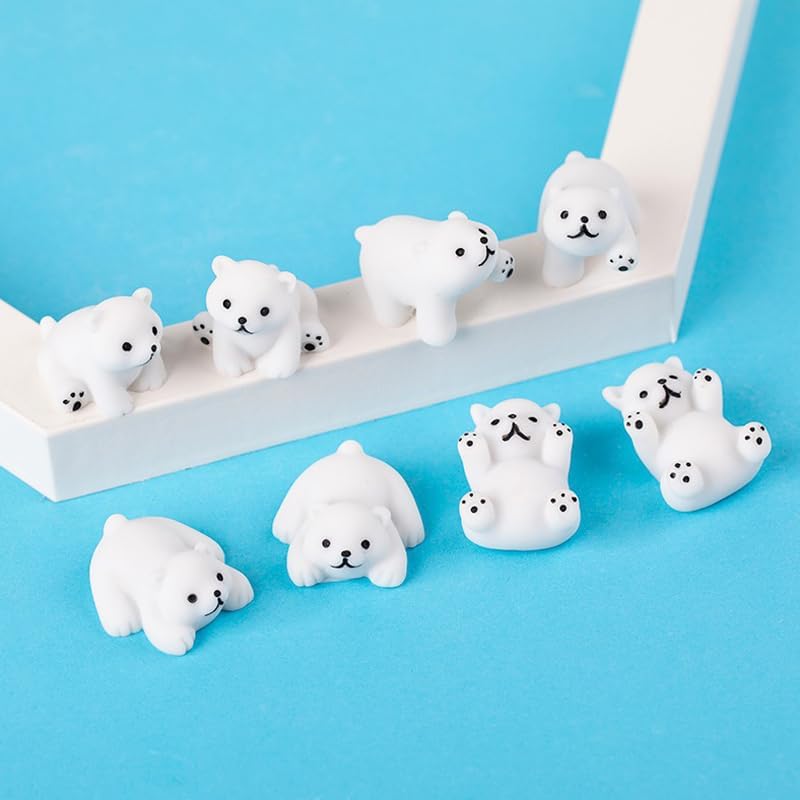16Pcs Cartoon Three-dimensional Cute Polar Bear DIY Resin Accessories For Mobile Phone Case Decoration Hairpin Storage Box Bedroom Wall Decoration image 3 of 9 B0D5CVTBPL
