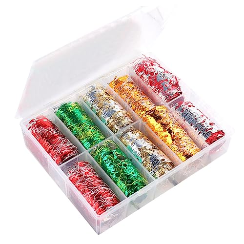 LALAFINA 1 Caixa De Transferência De Folha De Gel Metálico Decalques Para Unhas Decalques Para Água