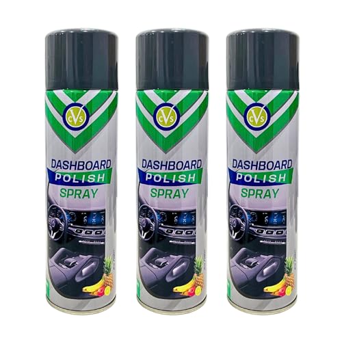 CVS Dashboard Shine Silicone Spray: Cleans, Shines & Protects Car Interior Trim | Restores Luster | Car Interior Cleaner - Removes Dirt, Dust & Residue | Scented - 500ML (MIXED FRUIT, Pack of 3)