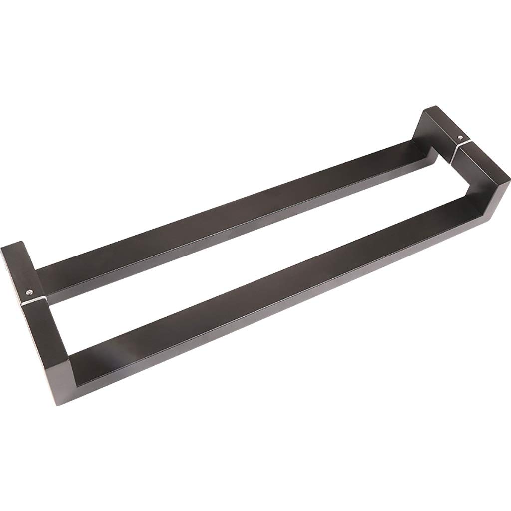 Maniglia per porta scorrevole per porta del fienile Maniglia per porta, Maniglia per porta push-pull in acciaio inossidabile, Maniglia per porta in vetro/legno per la casa - Nero opaco, 4 lu