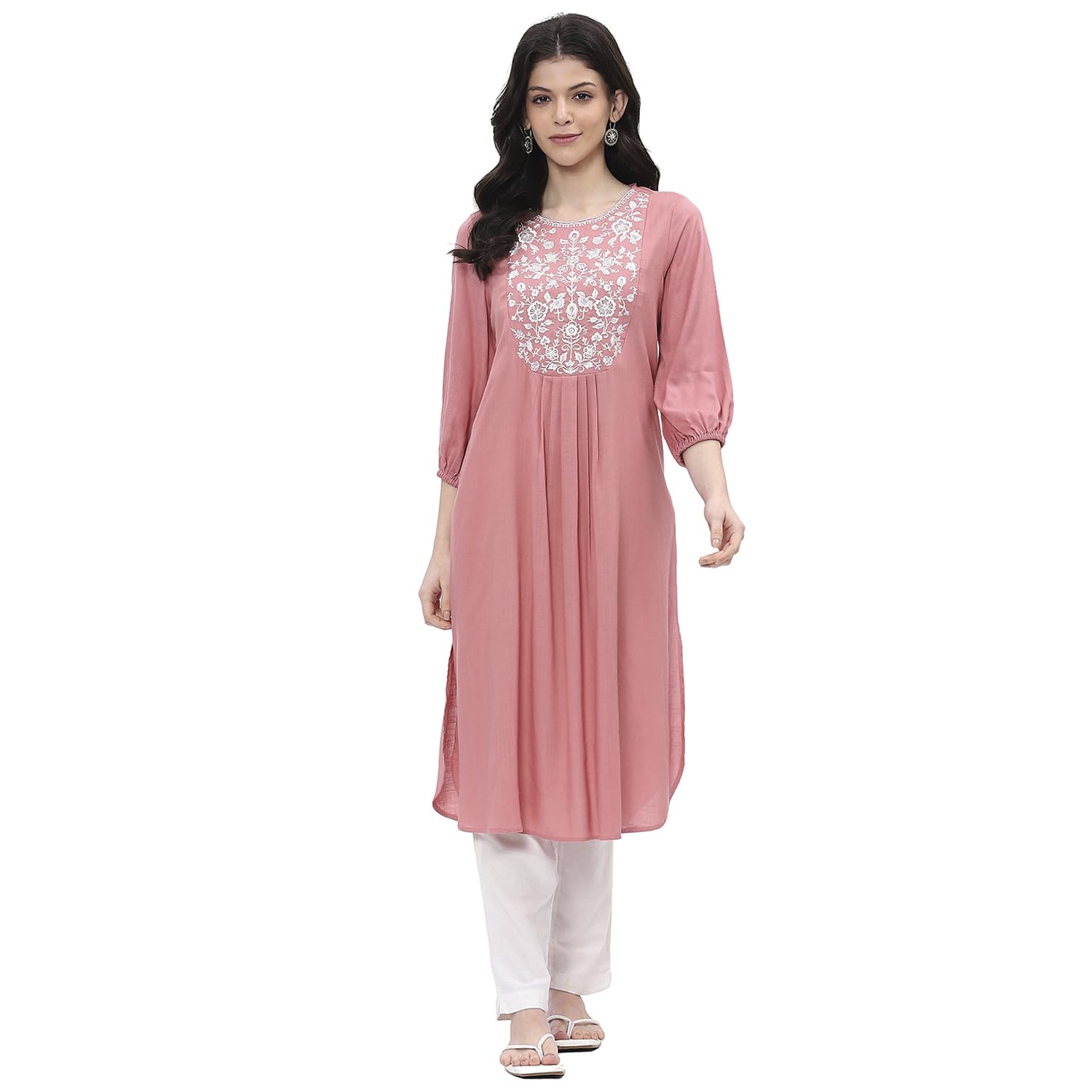 biba Women Rayon Straight Solid Kurta-picture-33