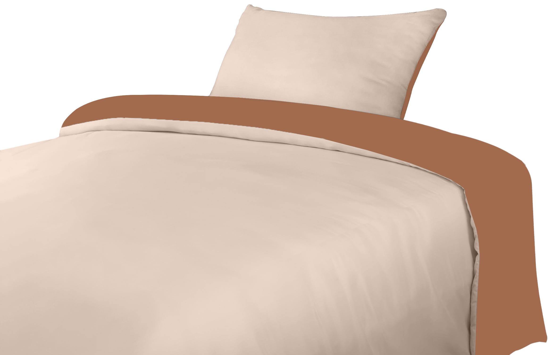 Utopia Bedding Single Duvet Cover Set - Soft Microfibre Polyester Duvet Cover with Pillow case - Bedding Quilt Cover Set (Tan/Off White) - Image 3