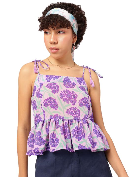 Image of Trendy Queen Women's Short Sleeve Button-Down Shirt | Printed Casual Crop Top | Stylish Collared Shirt for Women | Oversized Shirt for Women