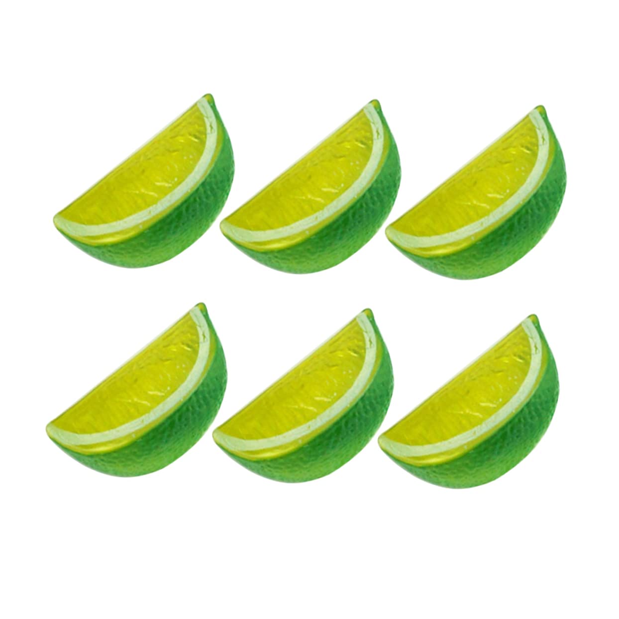 10Pcs Artificial Fake Lemon Slices Green Plastic Simulation Fruit Props for Home Kitchen Decoration Photo Props Wreaths