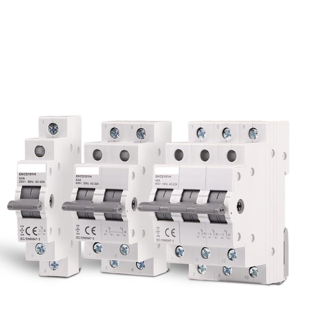 Interruptor de transferencia manual MTS 4P 40A disyuntor de doble potencia para carril DIN