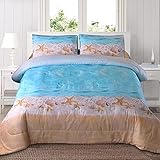 A Nice Night Boho Bohemian Comforter Set, Sand Star Ocean Beach Printed, Soft Microfiber Queen...