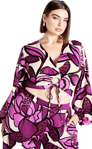 CITY CHIC Plus Size Pants, Fiesta Print Pant