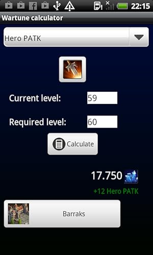Wartune Daru Calculator