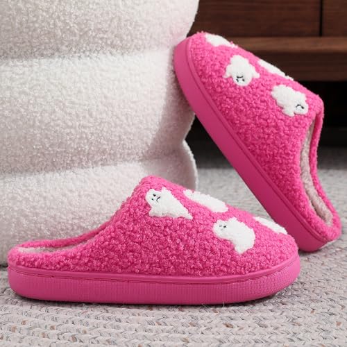 Image of Halloween Christmas Slippers Holiday Slipper House Shoes Home Slipper for Women Fuzzy Outdoor Indoor Bedroom Slippers