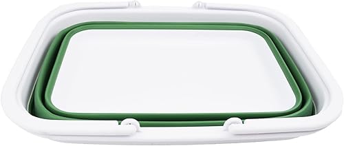 Miniatura 2 de SAMMART Tina plegable con asa de 9.2 litros (2.37 galones), cesta de picnic portátil al aire libre, lavabo plegable para lavar platos, campamento,