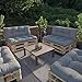 POKAR Palettenkissen Palletenauflagen Palettenpolster Palettensofa Palettenmöbel 2er Set: 1x Sitzkissen 120x80 + 1x Rückenlehne 120x40, Grau