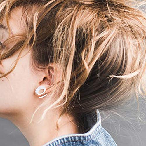 Stuppendux YY38-3PAIRS-10MM 3 Pairs Black White Transparent Soft Silicone Flexible Ear Skin Tunnels Plugs Expanders Gauges Hollow Body Piercing Gauge 00G 10Mm thumb #3