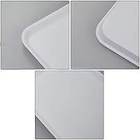 Vista 5 de Gloreen Bandeja rectangular de comida rápida, bandejas de café estándar para cafetería, 17.2 x 13.5 pulgadas, juego de 4 (blanco)