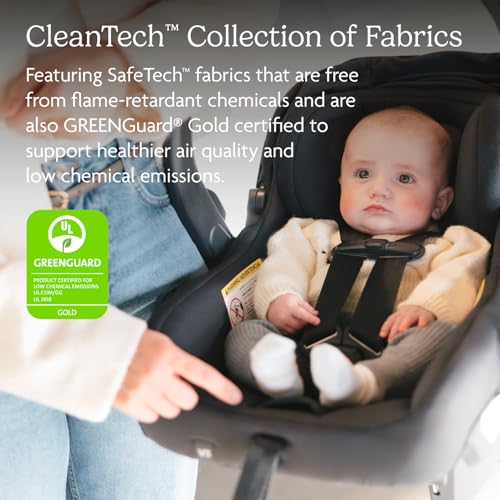 UPPAbaby Mesa V3 Infant Car Seat - Easy Installation + SmartSecure Technology - Attaches to Stroller | Base + Infant Insert Included - Greyson (Charcoal Mélange)