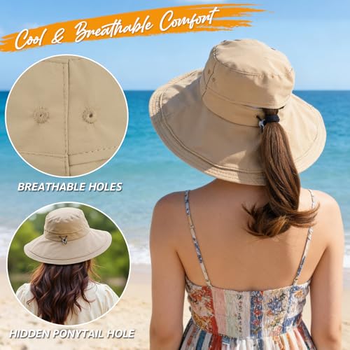 Sombrero tipo bucket para mujer con protección UPF 50+ miniatura 3