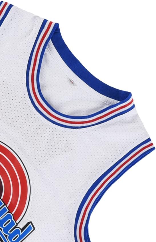 Mens Bugs #1 /Lola #10 Space Movie Basketball Jersey Sports Halloween Costumes Jersey White XS-XXL - Image 4