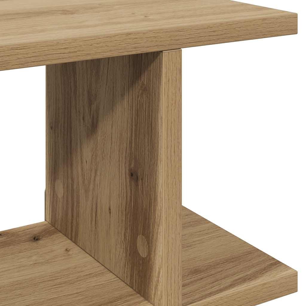 vidaXL Wandregale 2 STK. Artisan-Eiche 90x18x20 cm Holzwerkstoff