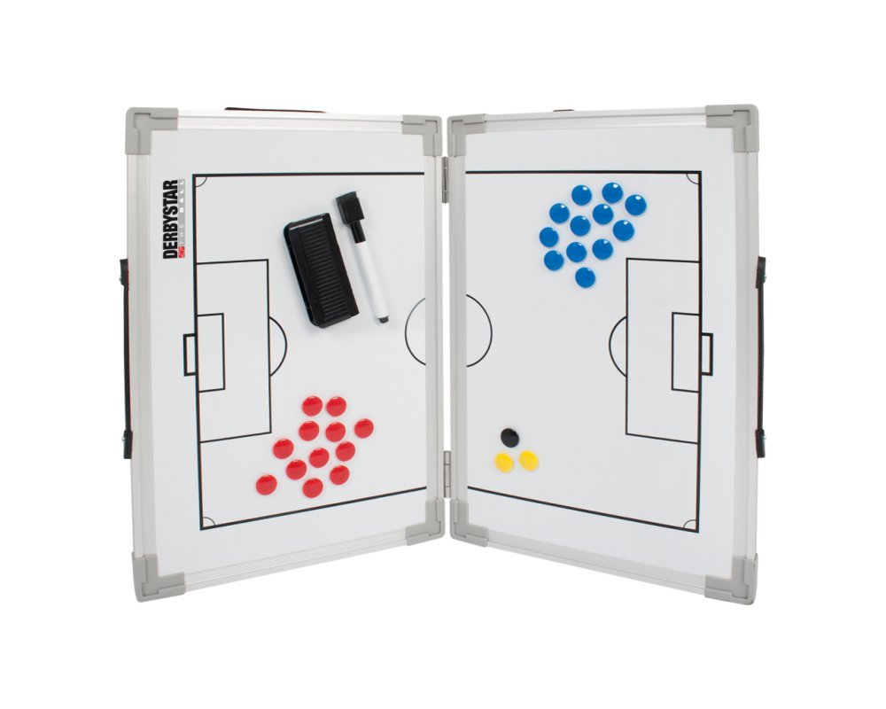 Derby Star plegable Pizarra Táctica de fútbol de aluminio – Blanco