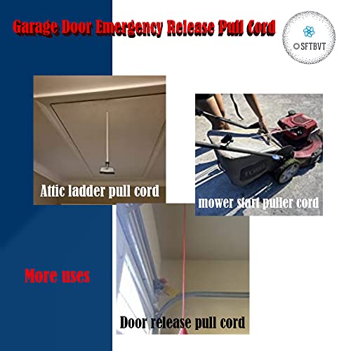 OSFTBVT Garage Door Emergency Release Pull Cord with Handle Garage Opener, Attic Ladder Pull Down Cord - 1pack